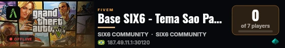 Base SIX6 - Tema Sao Paulo live status badge