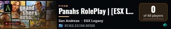 Panahs RolePlay | [ESX Legacy] live status badge