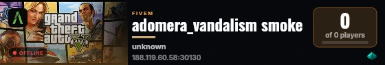 adomera_vandalism smoke live status badge
