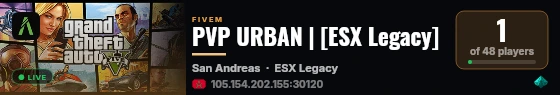 PVP URBAN | [ESX Legacy] live status badge