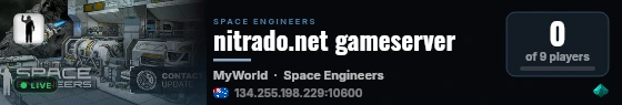 nitrado.net gameserver live status badge
