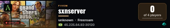 sxnserver live status badge