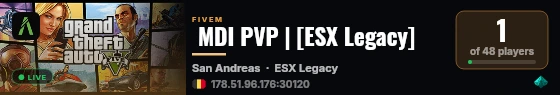  MDI PVP | [ESX Legacy] live status badge