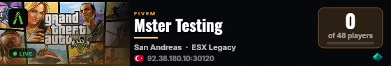 Mster Testing live status badge