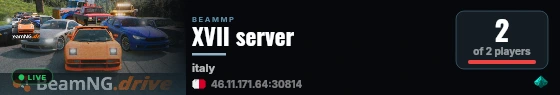 XVII server live status badge