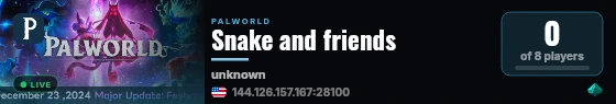 Snake and friends live status badge