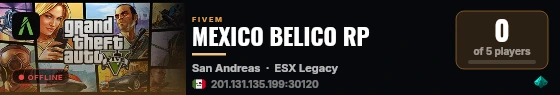 MEXICO BELICO RP  live status badge