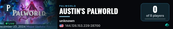 AUSTIN'S PALWORLD live status badge