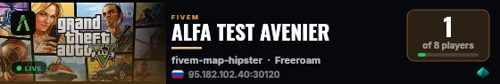 ALFA TEST AVENIER live status badge