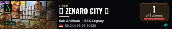 🌆 ZENARO CITY 🌆 live status badge