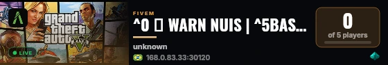 ^0 🔨 WARN NUIS | ^5BASE CORE live status badge