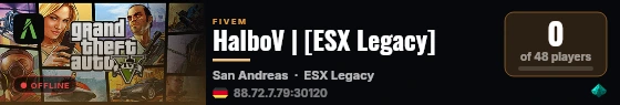 HalboV | [ESX Legacy] live status badge