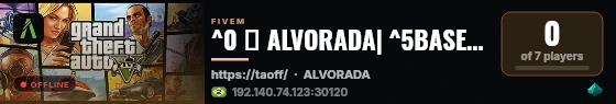 ^0 🔨 ALVORADA| ^5BASE CORE 3.0 live status badge