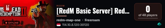 [RedM Basic Server] Red-M PvP by Tej P live status badge