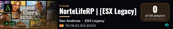 NorteLifeRP | [ESX Legacy] live status badge