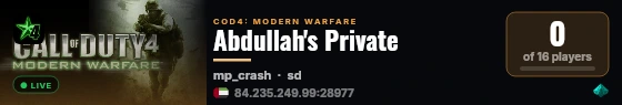 Abdullah's Private live status badge