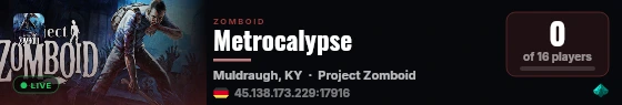 Metrocalypse live status badge
