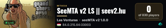 SeeMTA v2 LS || seev2.hu live status badge