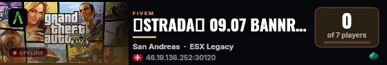⌠STRADA⌡ 09.07 BANNRESET live status badge