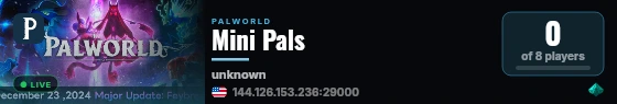 Mini Pals live status badge
