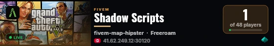 Shadow Scripts live status badge