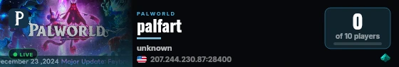 palfart live status badge