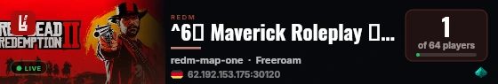 ^6★ Maverick Roleplay ★ ^7| ^2Grand Opening 4 September live status badge
