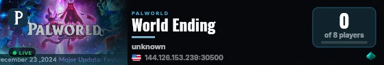 World Ending live status badge