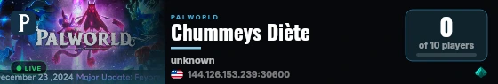 Chummeys Diète live status badge