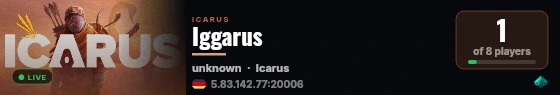 Iggarus live status badge
