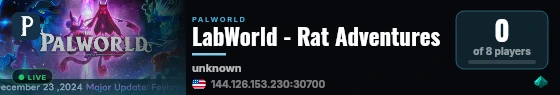 LabWorld - Rat Adventures live status badge
