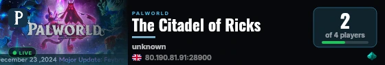 The Citadel of Ricks live status badge