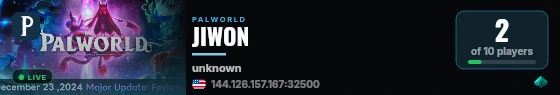 JIWON live status badge