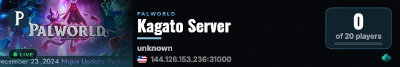 Kagato Server live status badge