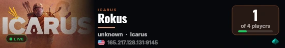 Rokus live status badge