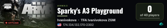 Sparky's A3 Playground live status badge