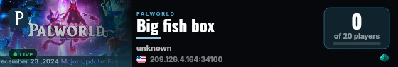 Big fish box live status badge
