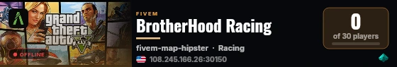 BrotherHood Racing live status badge