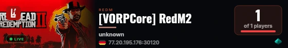 [VORPCore] RedM2 live status badge