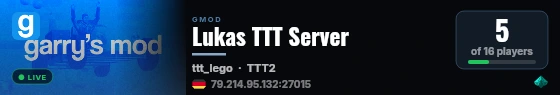 Lukas TTT Server live status badge