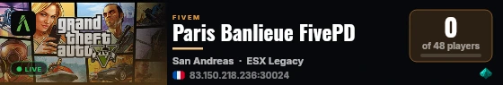 Paris Banlieue FivePD live status badge