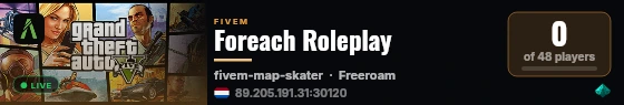 Foreach Roleplay live status badge