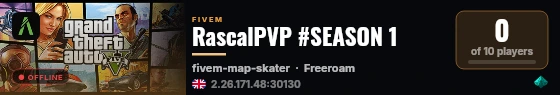 RascalPVP #SEASON 1 live status badge