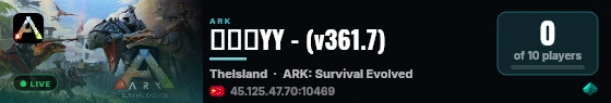 服务器YY - (v361.7) live status badge