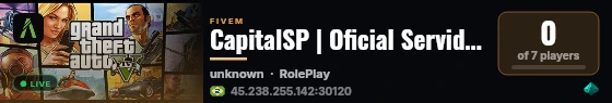 CapitalSP | Oficial Servidor | São Paulo live status badge