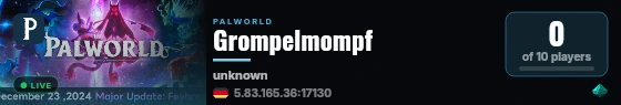 Grompelmompf live status badge