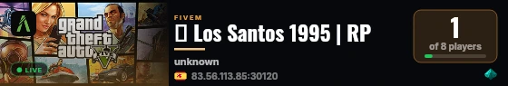 🌴 Los Santos 1995 | RP live status badge