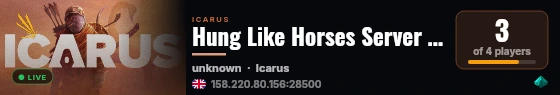 Hung Like Horses Server by g-portal.com live status badge