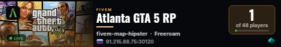 Atlanta GTA 5 RP live status badge