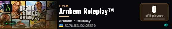 Arnhem Roleplay™ live status badge